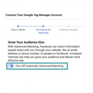 Business manager facebook pixel skru av advanced matching