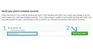 Facebook pixel i Shopify nettbutikk test trafikk