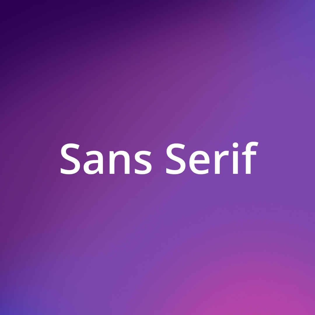 Sans Serif font - Open sans