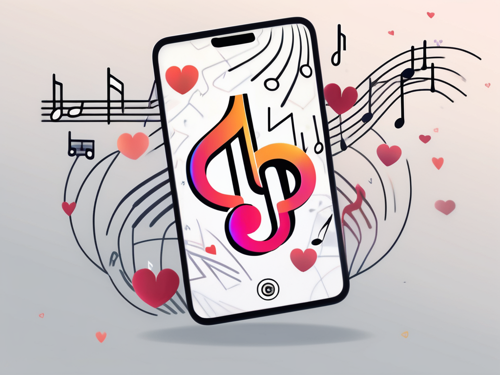 A smartphone displaying the tiktok interface with various viral trends symbolized by icons such as music notes